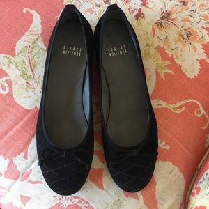 Stewart weitzman black suede flats, 71/2 medium